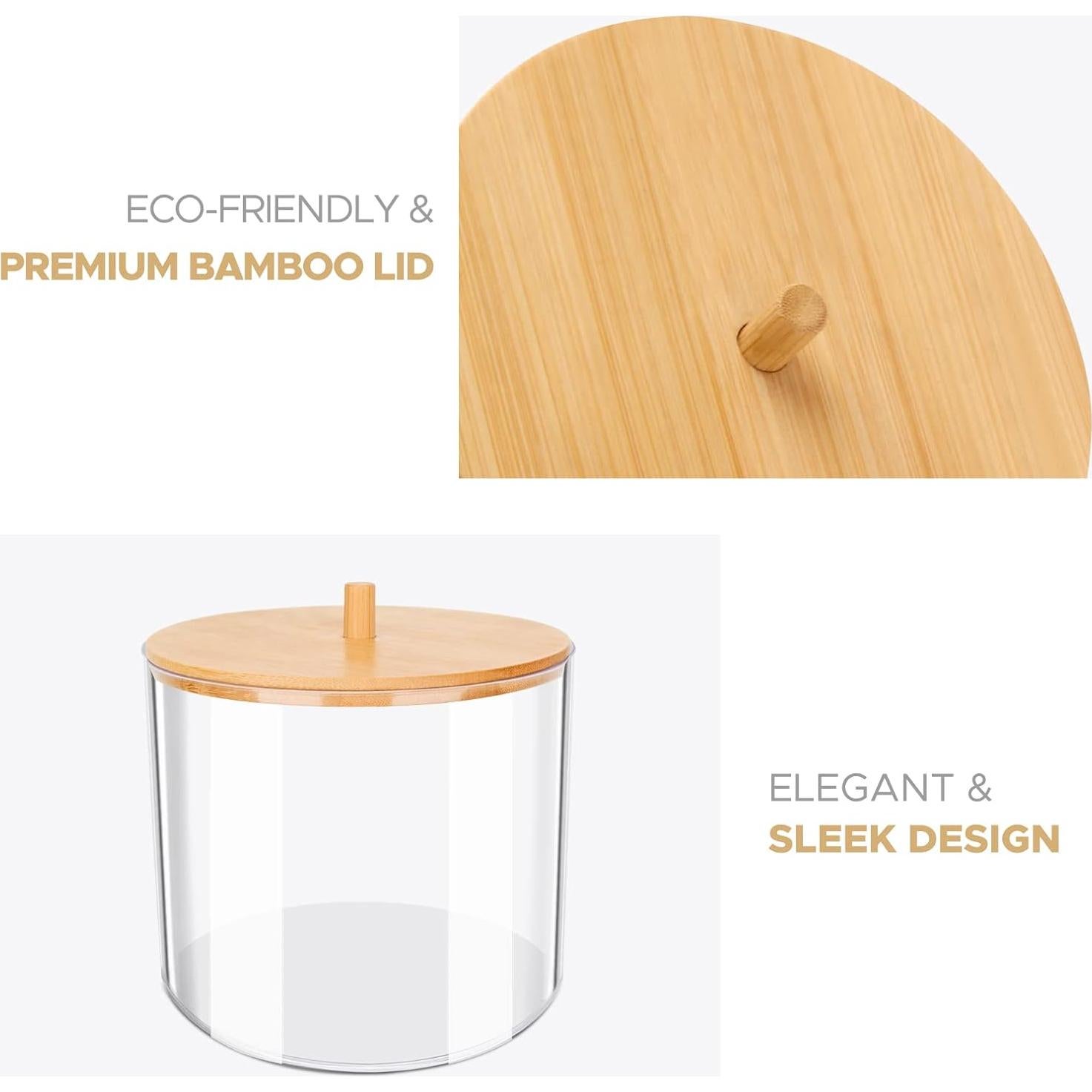 Soporte para Cápsulas de Café Homicozy con Tapa de Bambú 2.27L