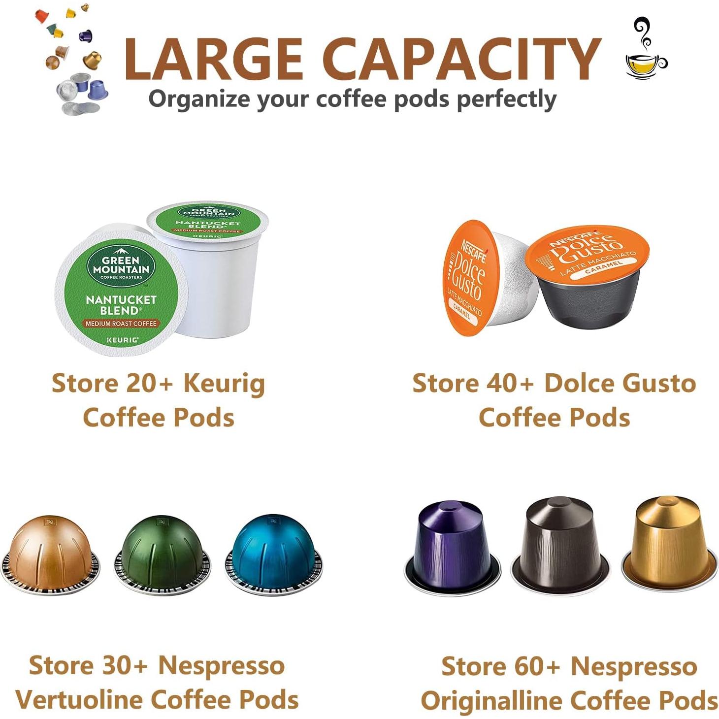 Soporte para Cápsulas de Café Homicozy con Tapa de Bambú 2.27L