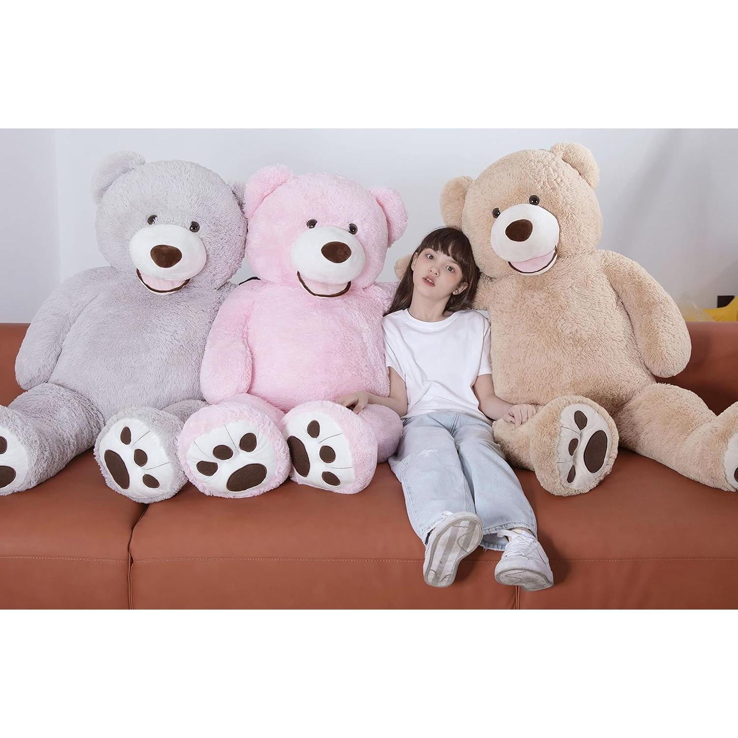 Oso de Peluche Rosa MorisMos 129 cm Suave y Grande