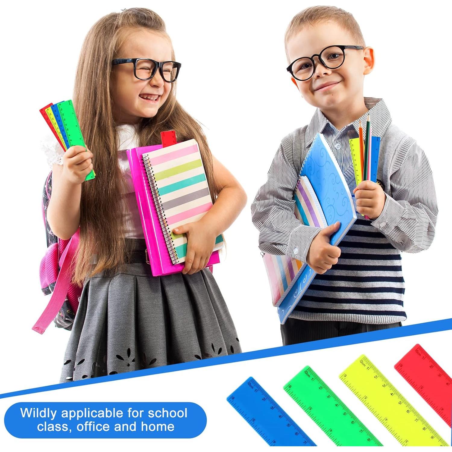 Regla Plástica Flexible Zonon 15.24 cm 100 Pcs para Estudiantes