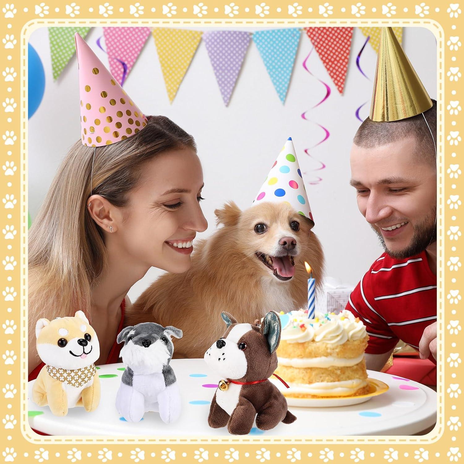 Aoriher 18 Perros de Peluche Mini 12 cm para Fiestas