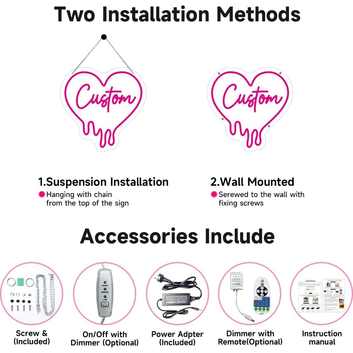 Letrero de Neón LED Personalizado HDJSIGN - Decoración Estética