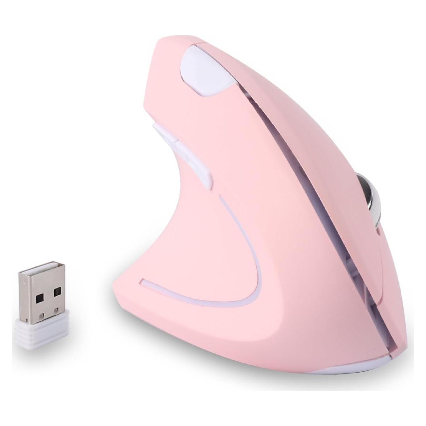 Ratón Ergonómico Inalámbrico para Zurdos Sunffice Rosa