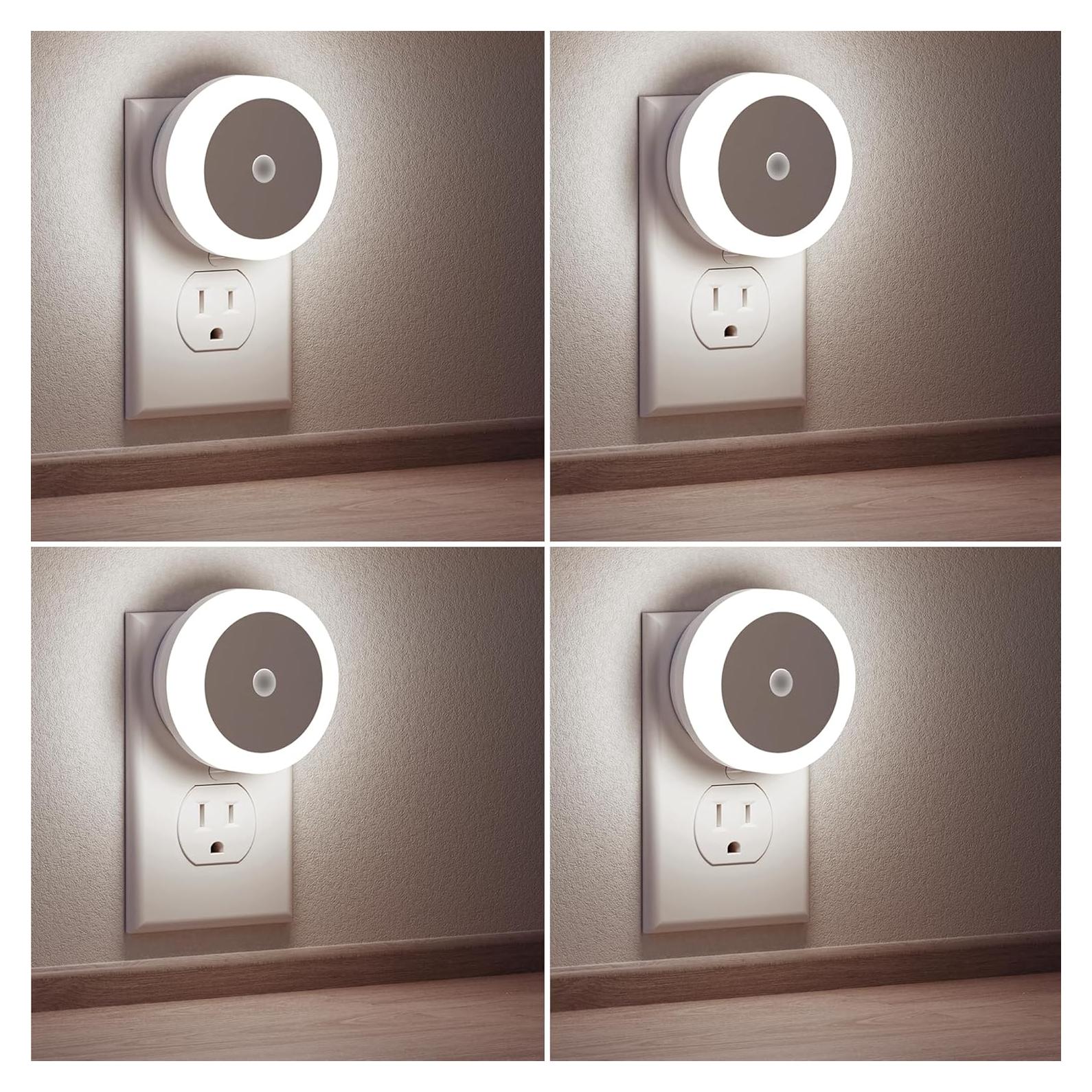 Luces Nocturnas LED Briignite 4Pack con Sensor Luz Fría