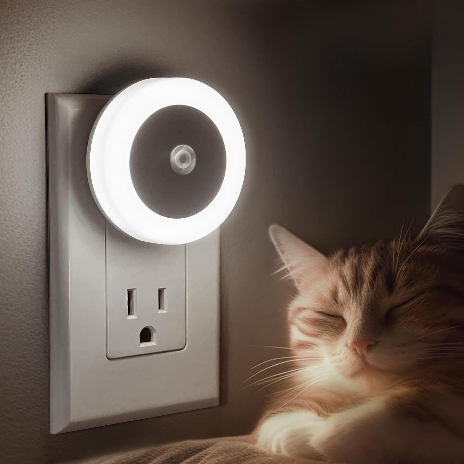 Luces Nocturnas LED Briignite 4Pack con Sensor Luz Fría