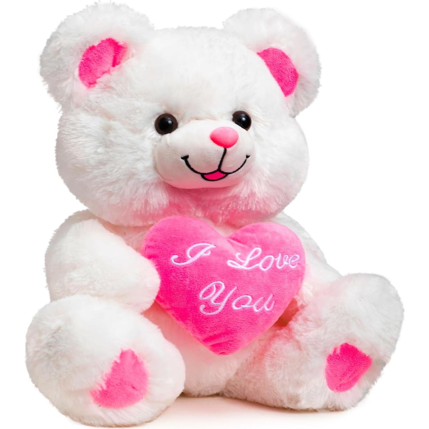 Oso de Peluche HollyHOME 33 cm con Corazón Rosa Te Quiero