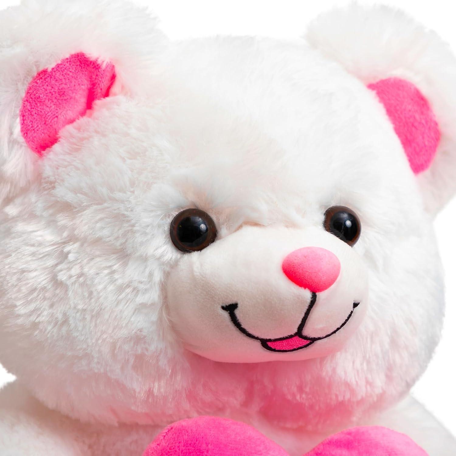 Oso de Peluche HollyHOME 33 cm con Corazón Rosa Te Quiero