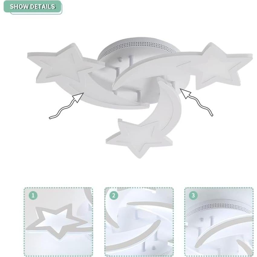Luz de Techo Goeco 3 Modos Estrellas para Niños 21W