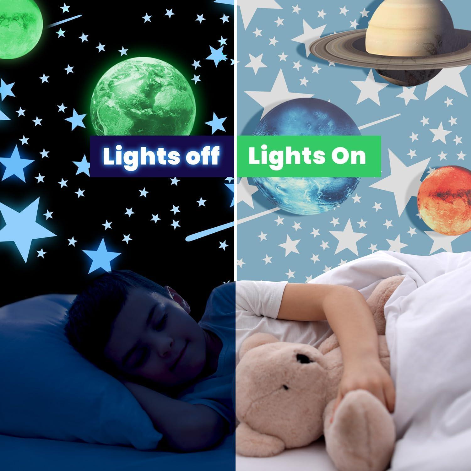 Pegatinas de Pared Brillantes LiderStar - Estrellas y Planetas