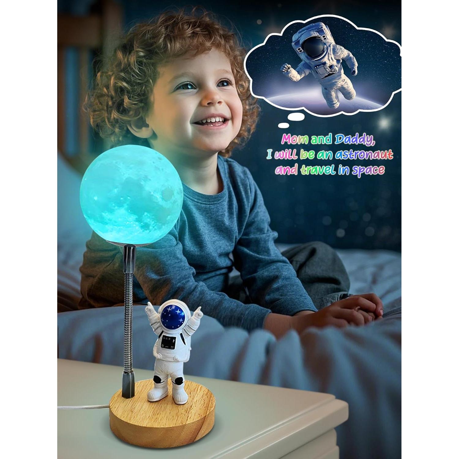 Lámpara de Luna Astronauta JERP 26.4 cm 7 Colores LED