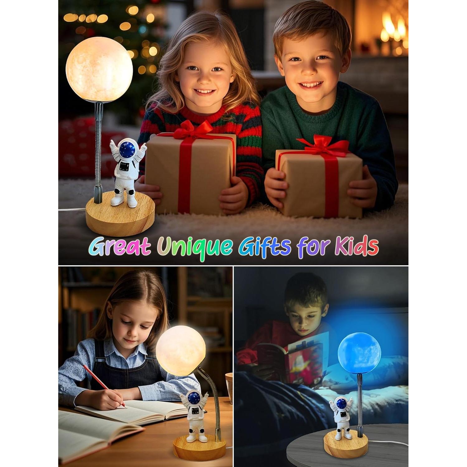 Lámpara de Luna Astronauta JERP 26.4 cm 7 Colores LED