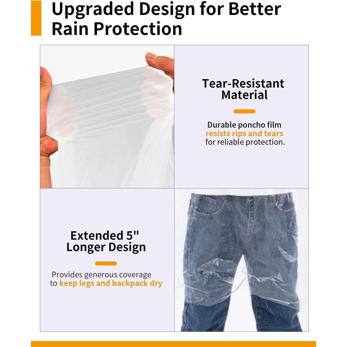 Ponchos desechables impermeables Hitituto para niños 6pcs