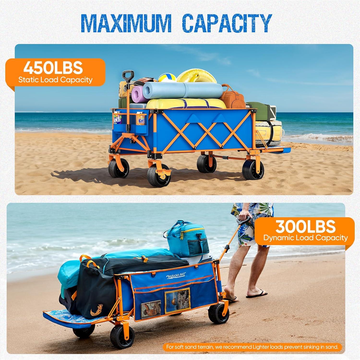 Carro de Playa Plegable Old Bahama Bay 140 cm - 181 kg