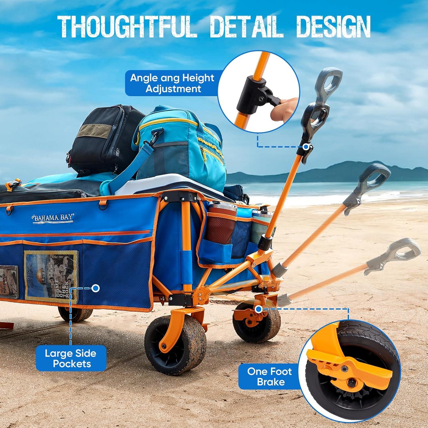 Carro de Playa Plegable Old Bahama Bay 140 cm - 181 kg