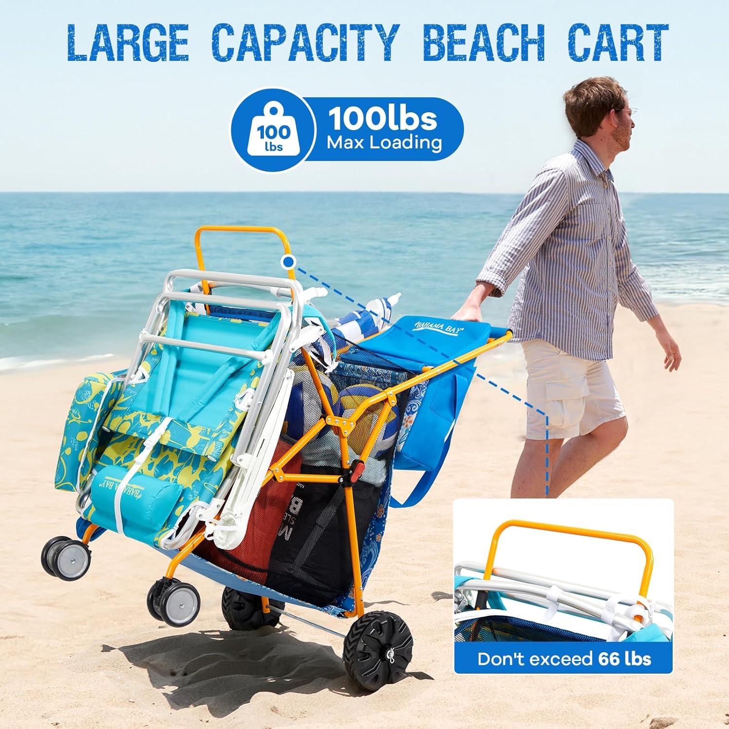 Carro de Playa Old Bahama Bay Azul con Bolsa Térmica 20L