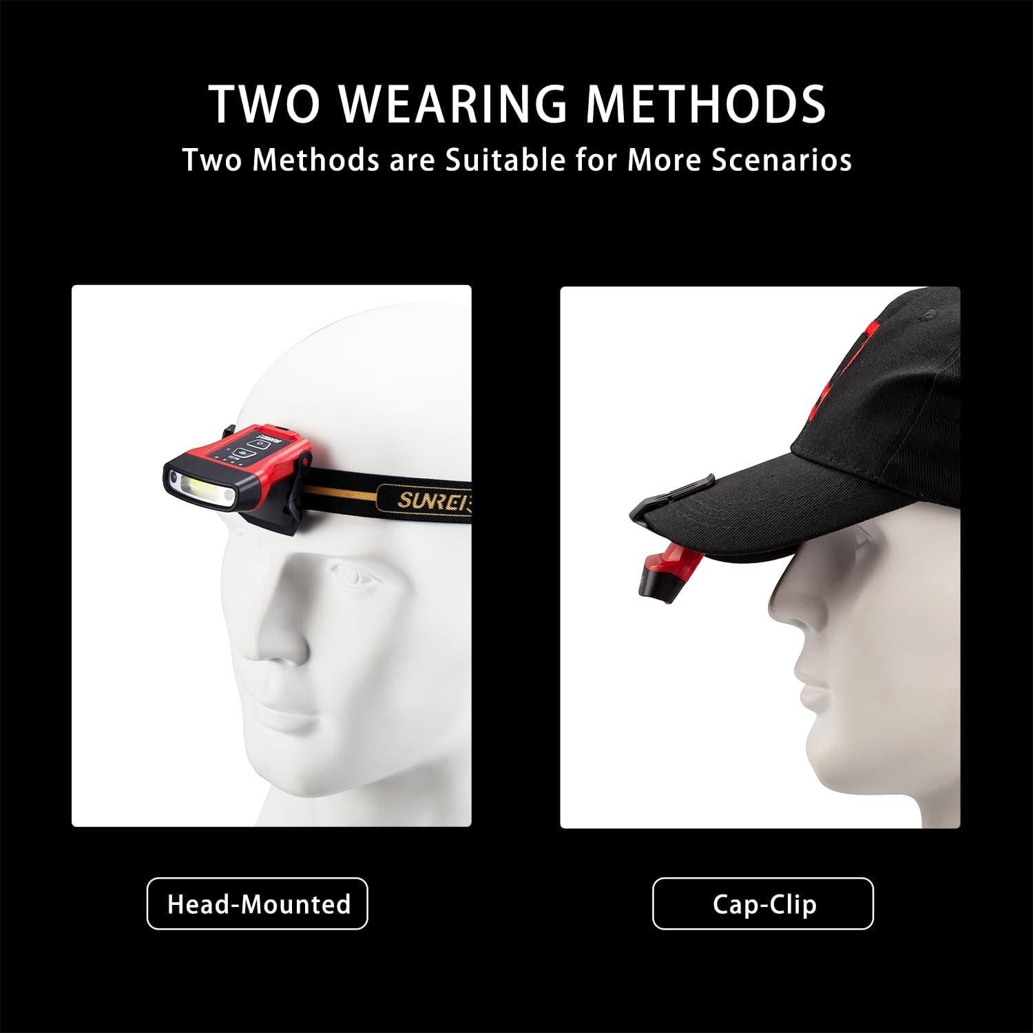 Linterna LED recargable SUNREI H150 con sensor de movimiento