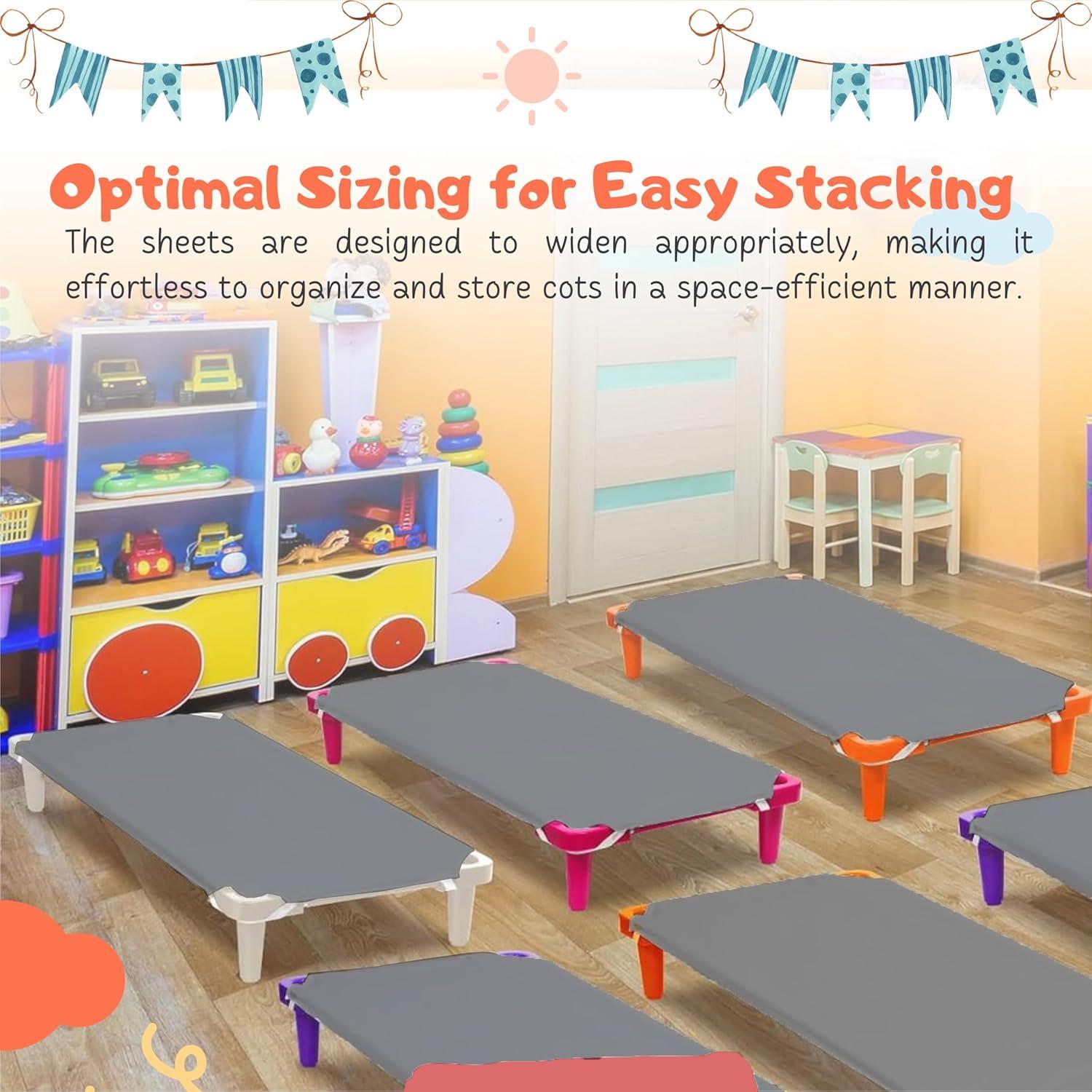 Sábanas para Cots Lukeville - Paquete de 6, 130x60 cm, Gris