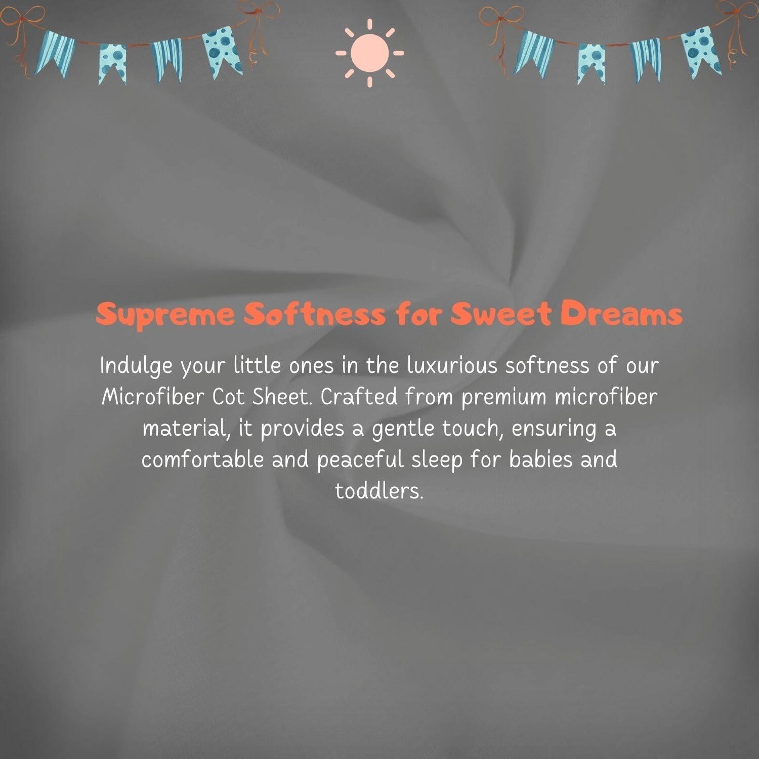 Sábanas para Cots Lukeville - Paquete de 6, 130x60 cm, Gris