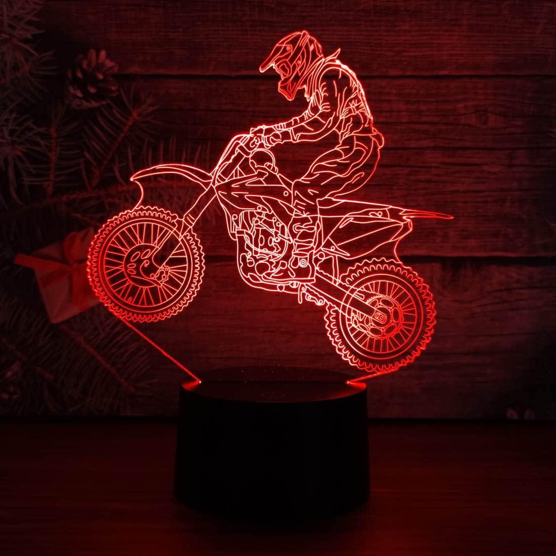 Lámpara LED Motocross KOLITEE 3D 16 Colores Control Remoto
