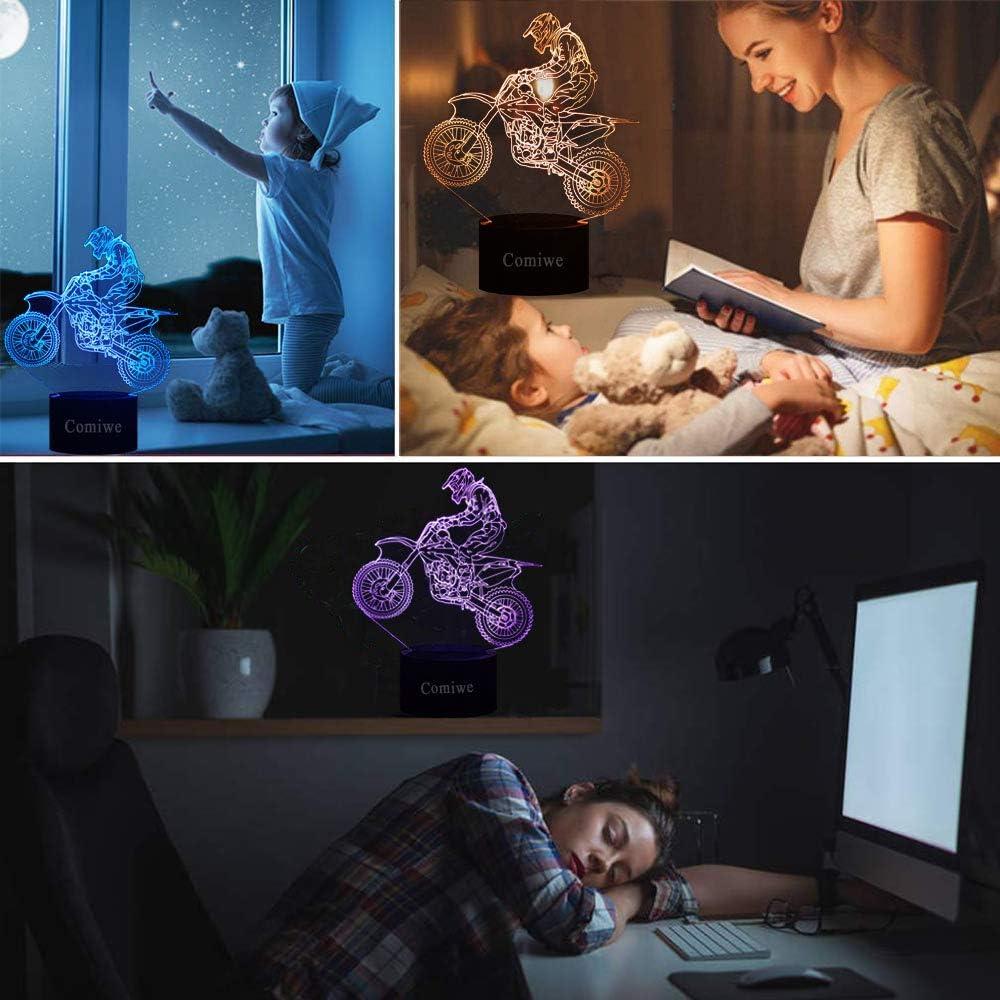 Lámpara LED Motocross KOLITEE 3D 16 Colores Control Remoto