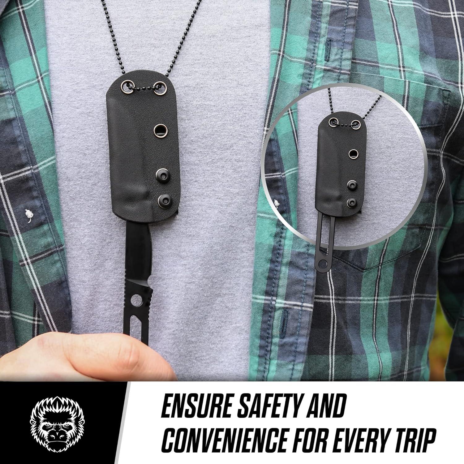 Cuchillo de Supervivencia Gorila Holtzman D2 con Funda Negra