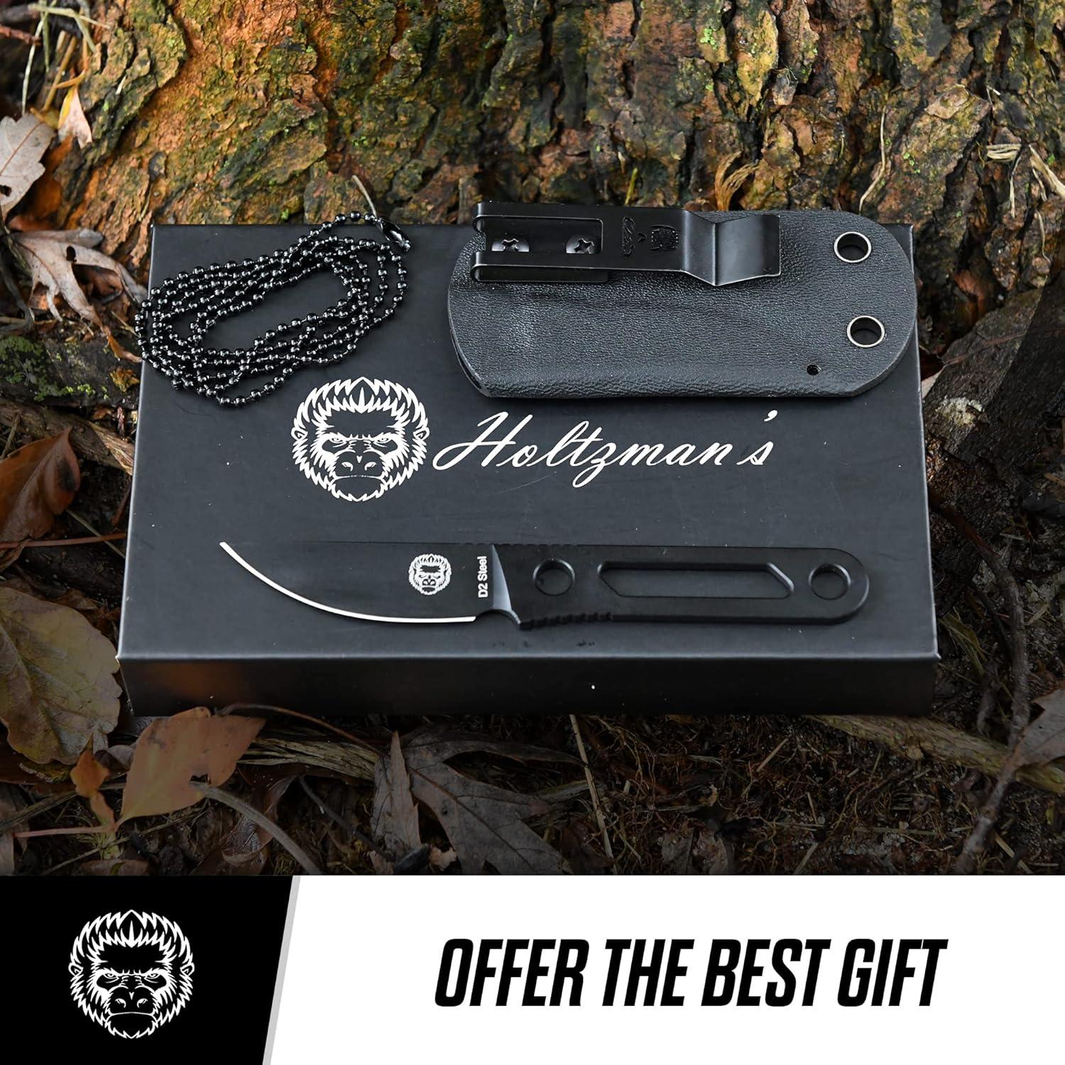 Cuchillo de Supervivencia Gorila Holtzman D2 con Funda Negra