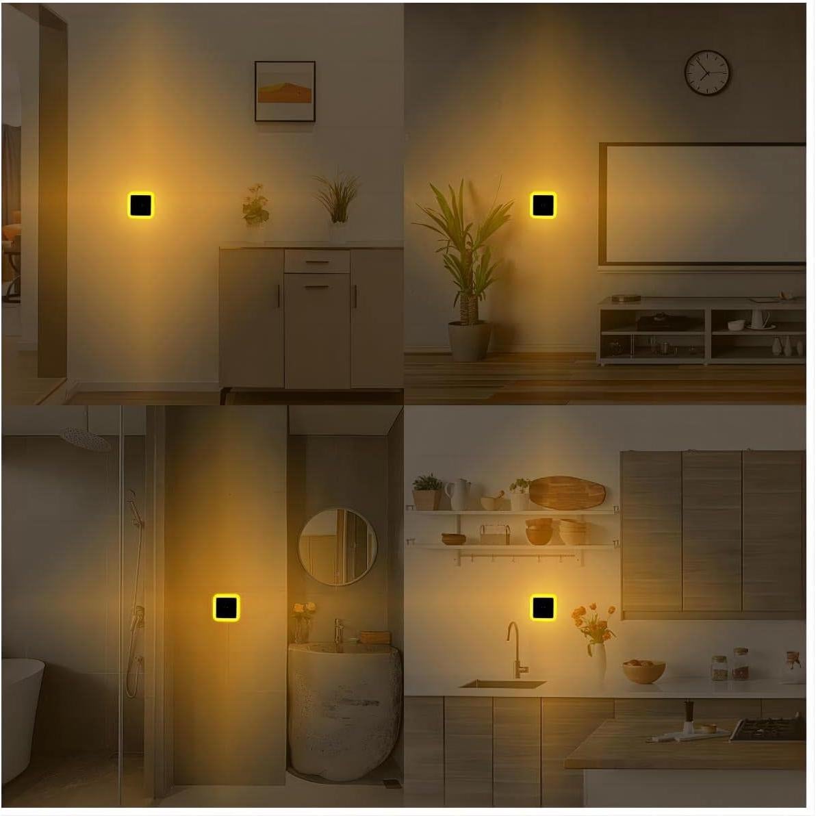 Luz Nocturna KINUR 6 Pack LED con Sensor Crepúsculo