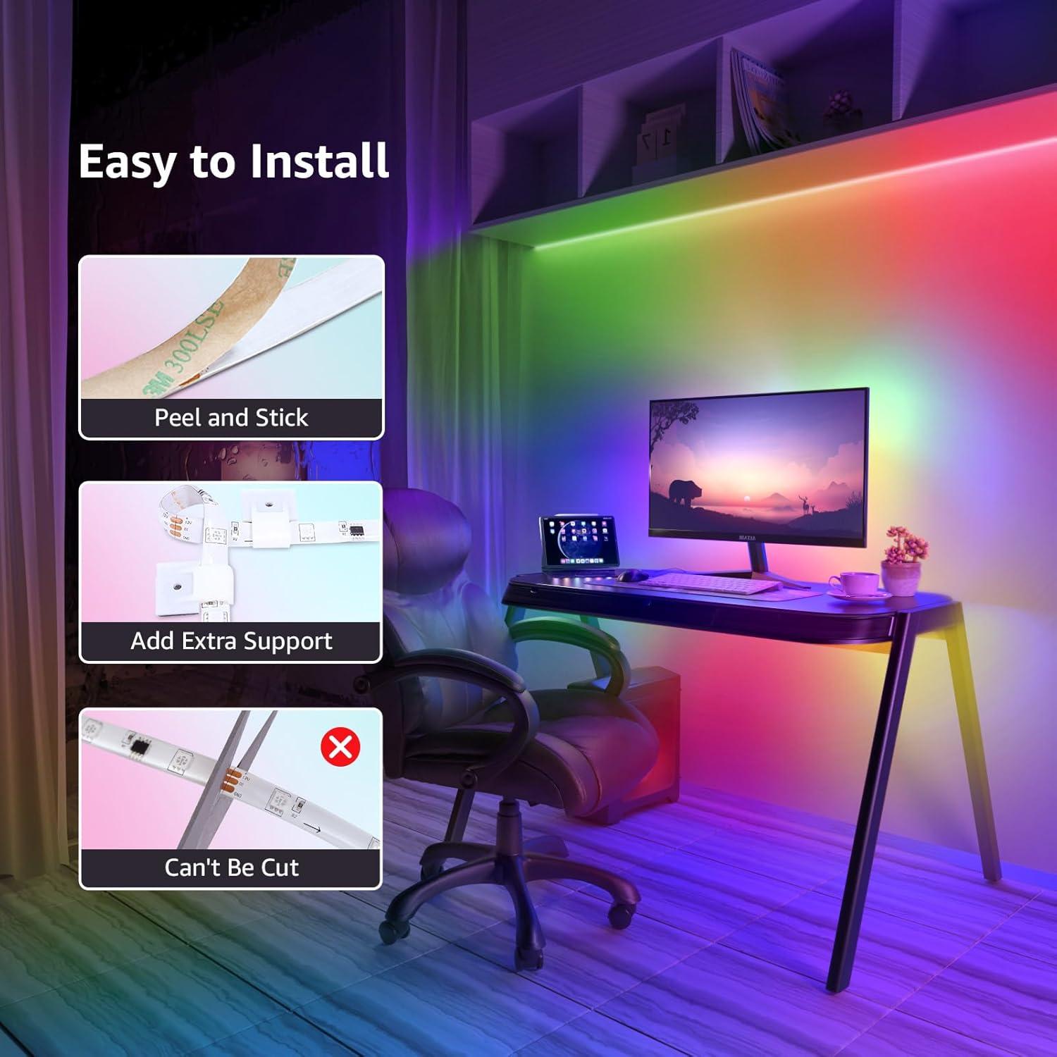 Luces LED de Tira Lepro 20m RGB Control Remoto DreamColor