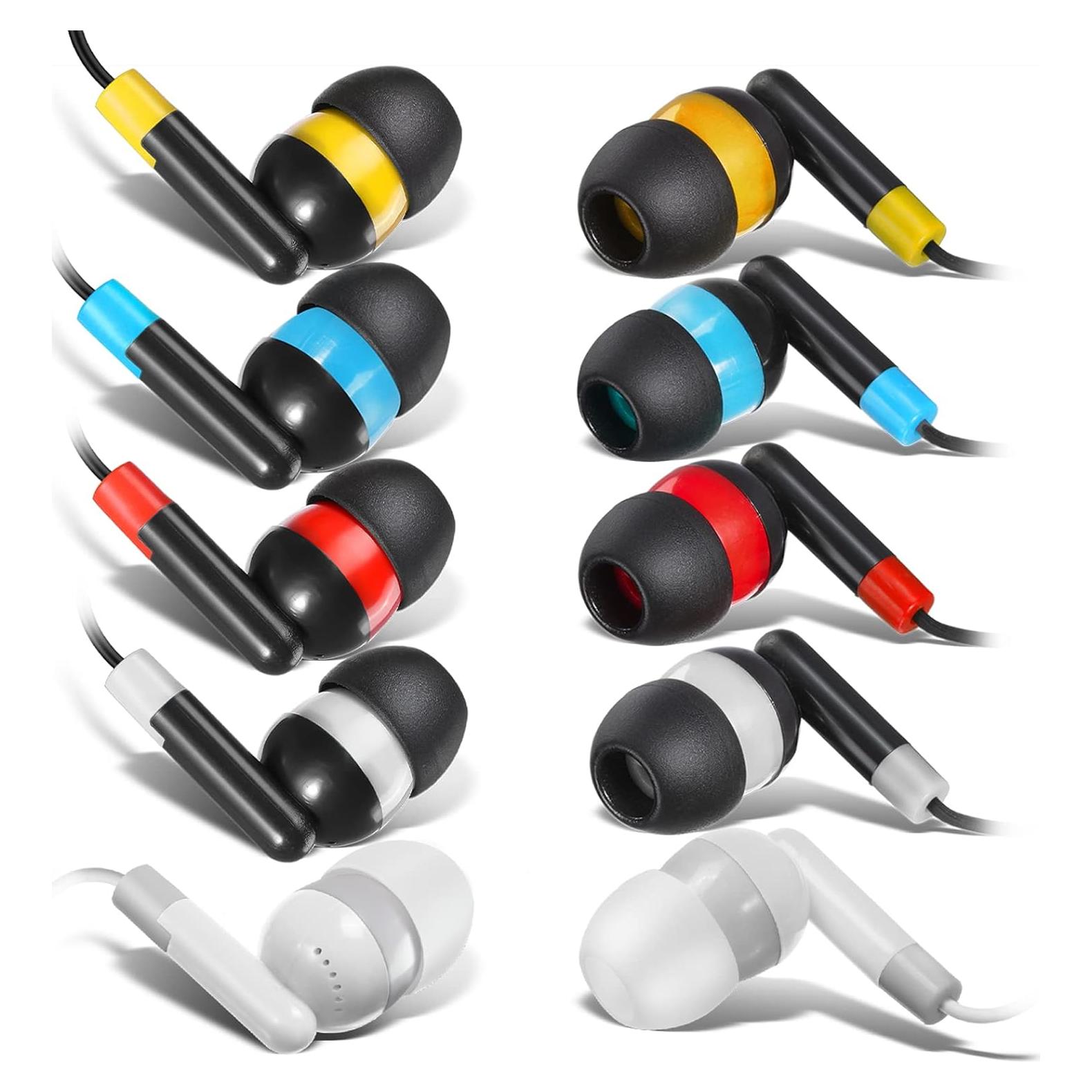 Auriculares Intrauditivos Desechables Keewonda 50 Piezas 5 Colores