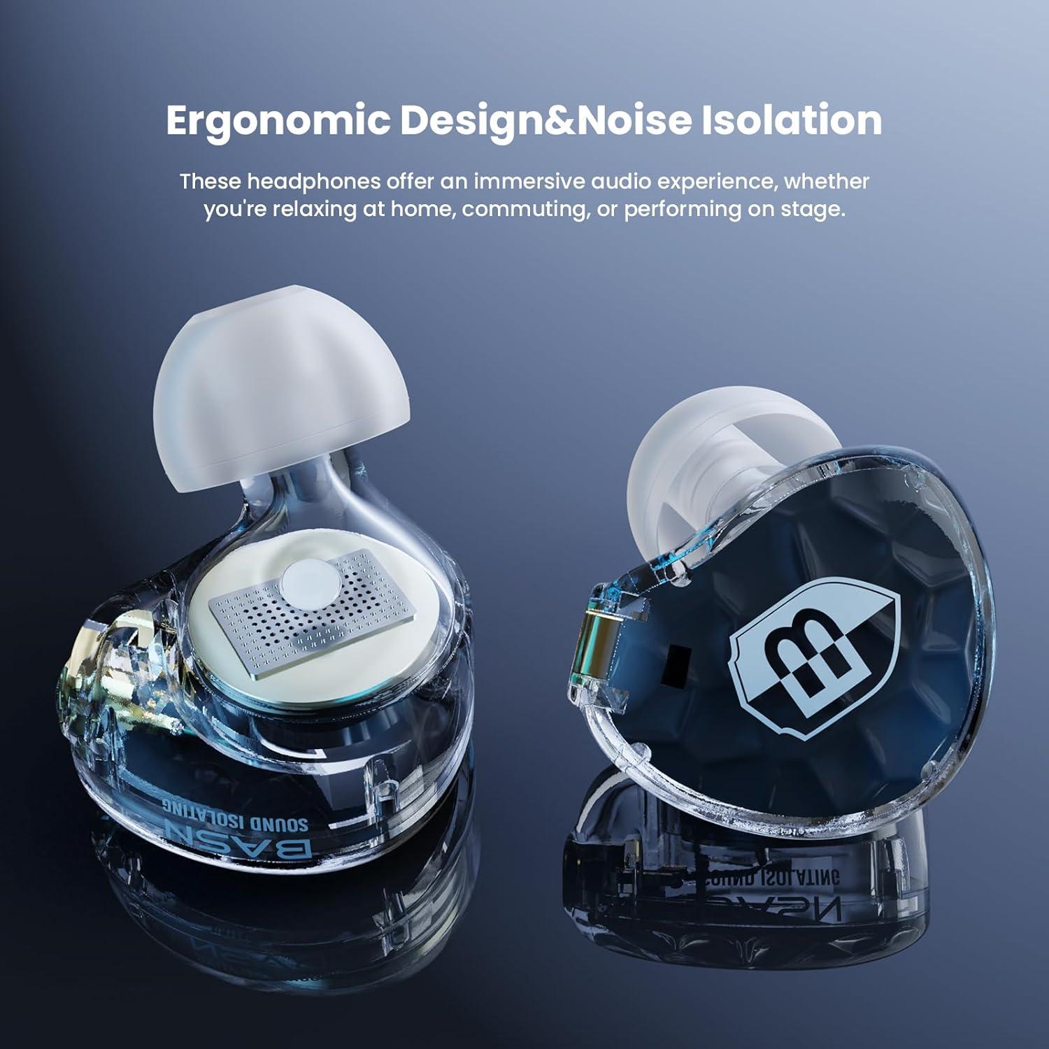 Auriculares In-Ear BASN ASONE Planar 14.2mm con Cable Desmontable