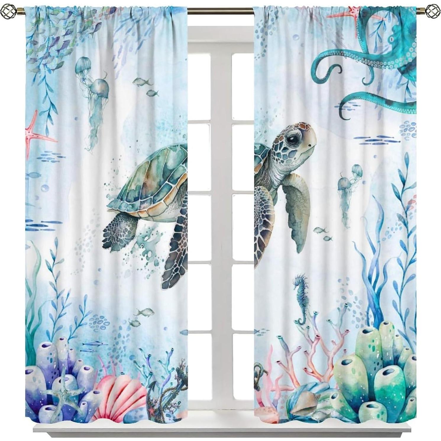 Cortinas AAVEUP Nauticas 2 Paneles 53x114cm Blackout