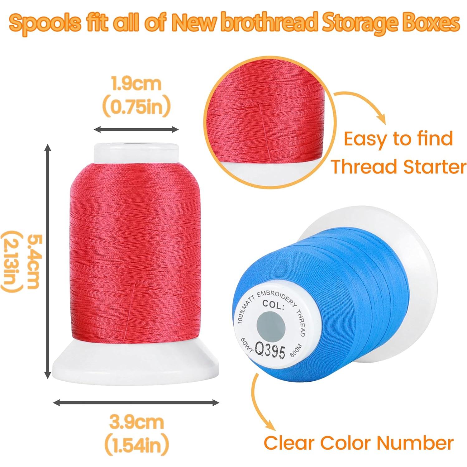 Hilo de Bordado Frosty Matt 60WT Nuevo Brothread 50 Colores