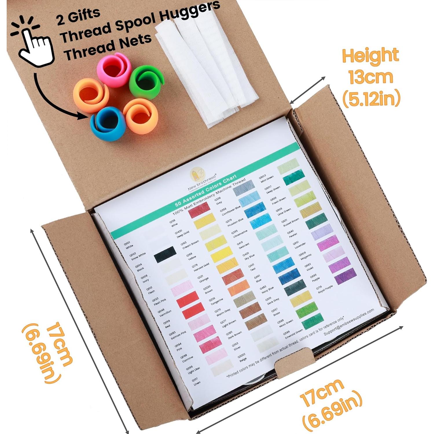 Hilo de Bordado Frosty Matt 60WT Nuevo Brothread 50 Colores