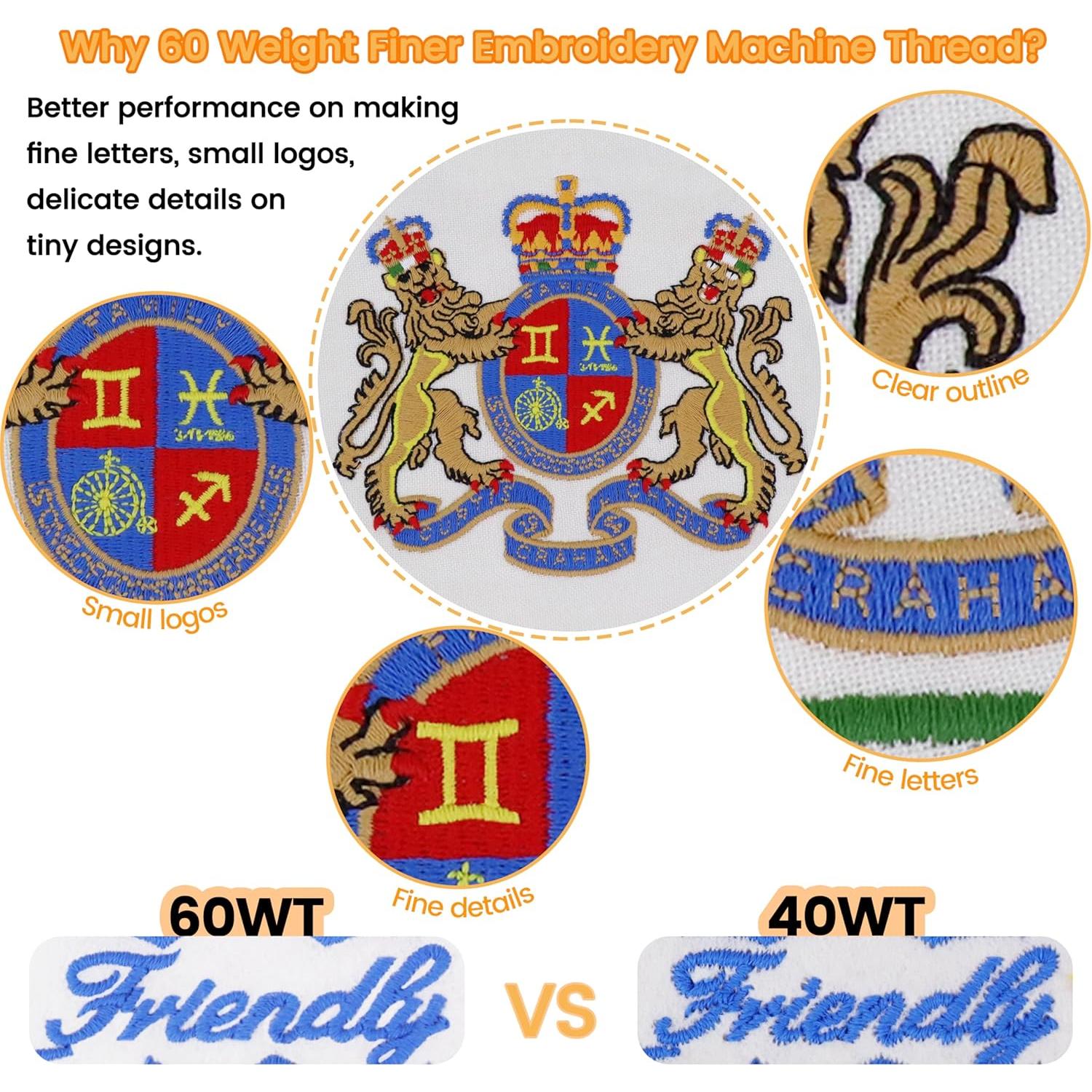 Hilo de Bordado Frosty Matt 60WT Nuevo Brothread 50 Colores