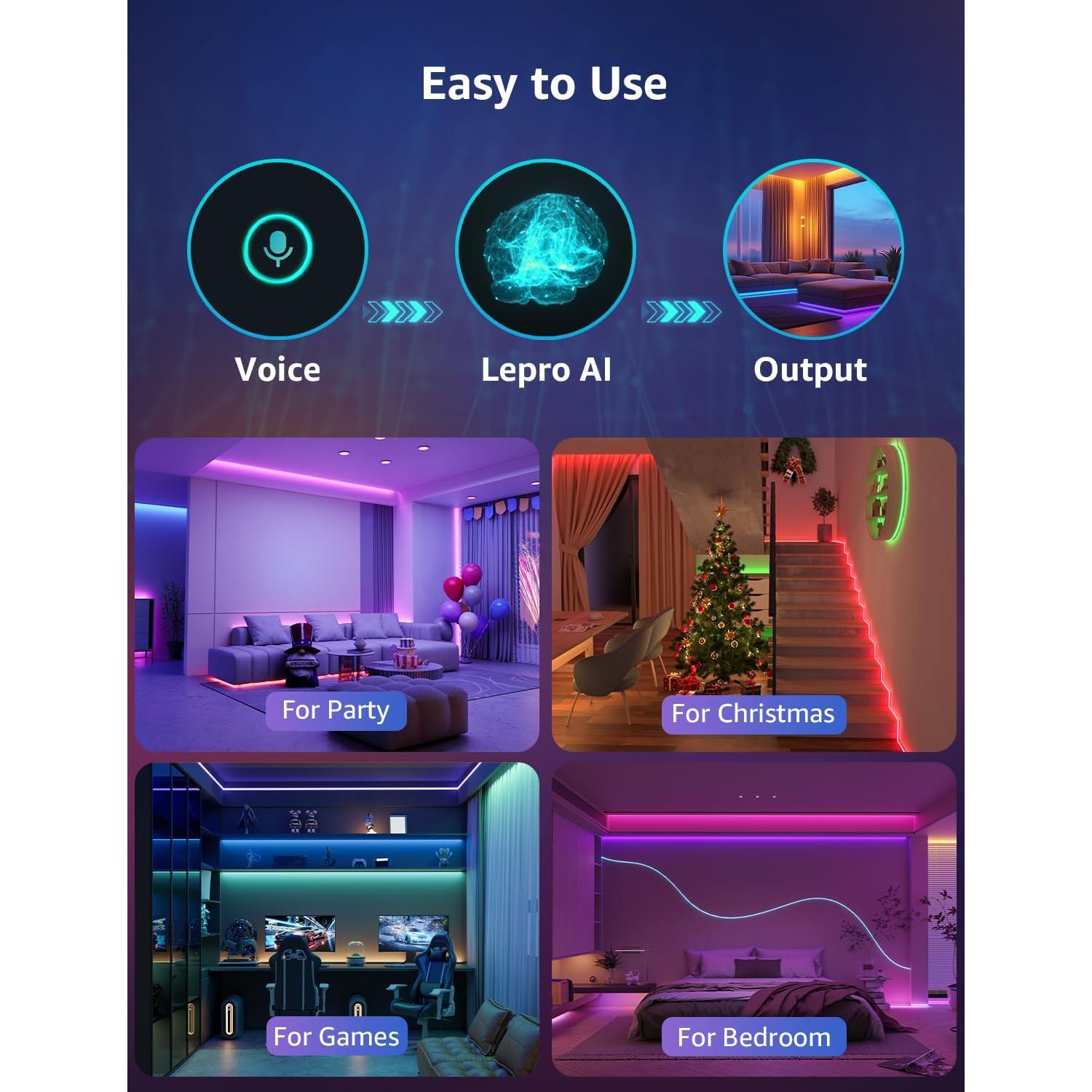 Tira LED Inteligente Lepro SE1 15m RGB Control APP