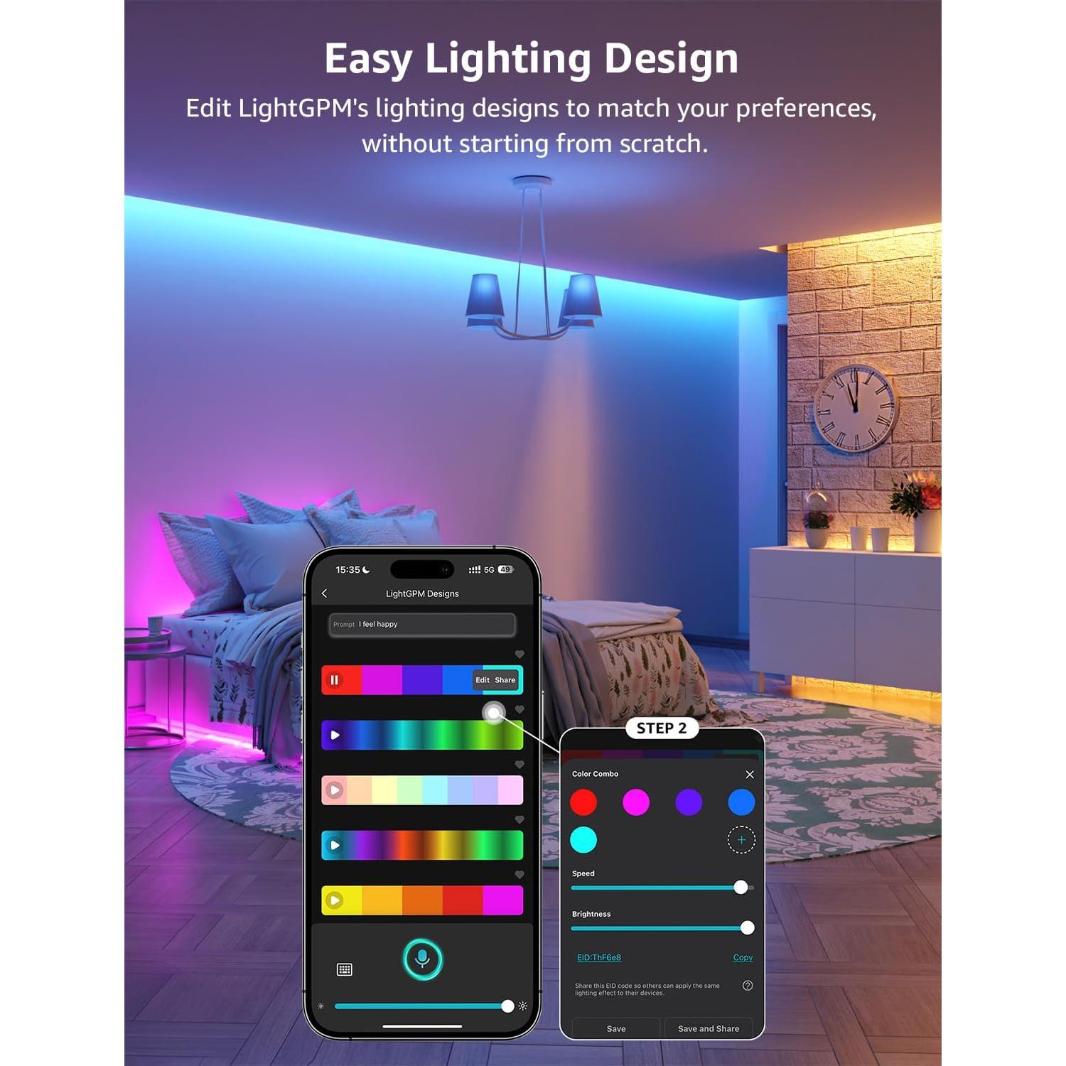 Tira LED Inteligente Lepro SE1 15m RGB Control APP