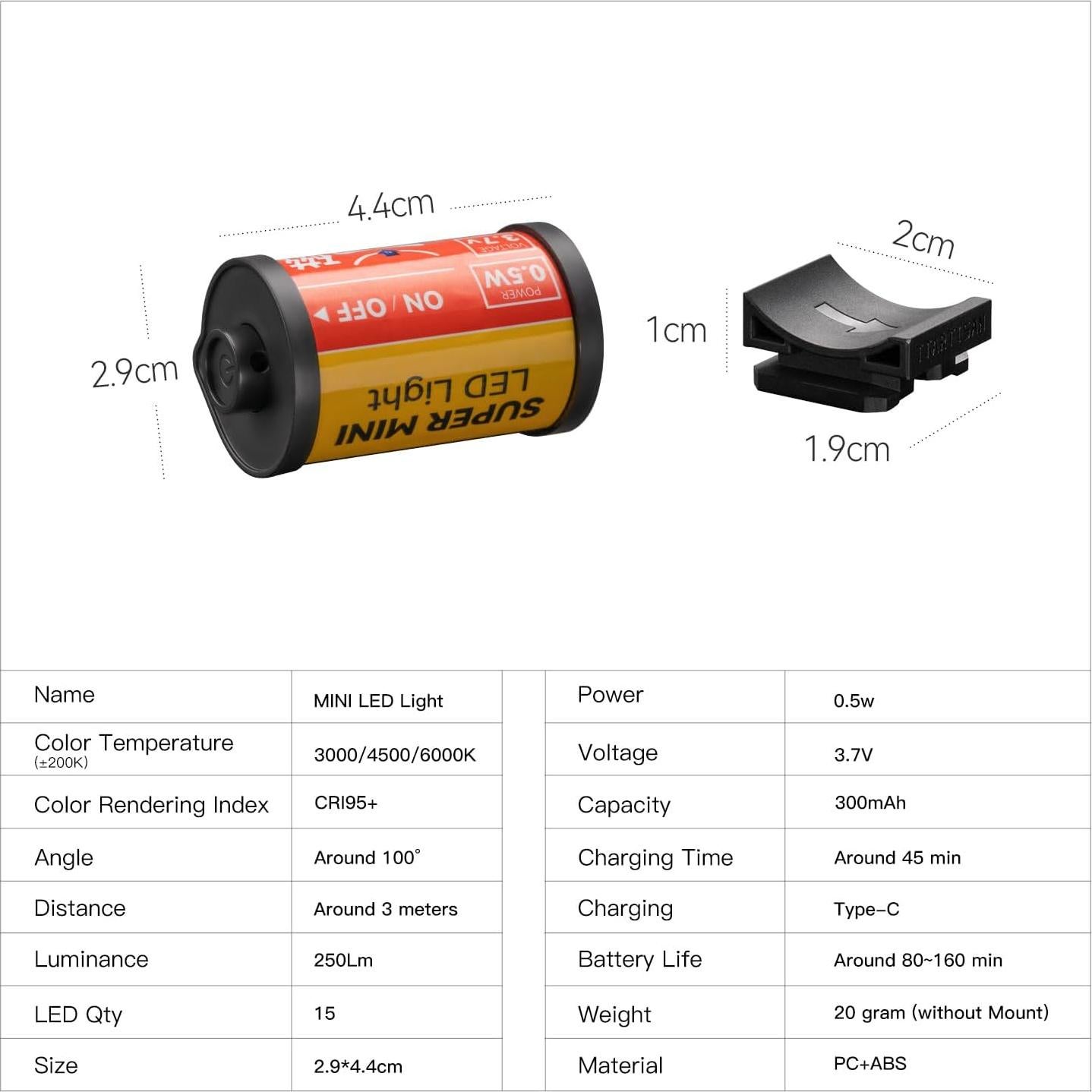 Luz LED Magnética TTArtisan 3 Colores 3000K/4500K/6000K