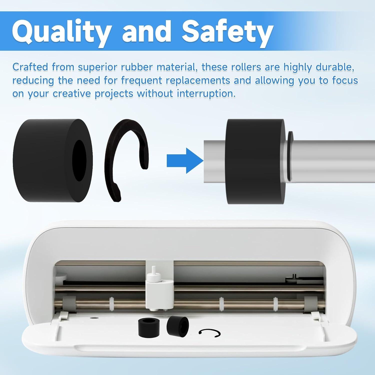 Rodillo de Goma Compatible Cricut Maker 3 - Set de Reemplazo