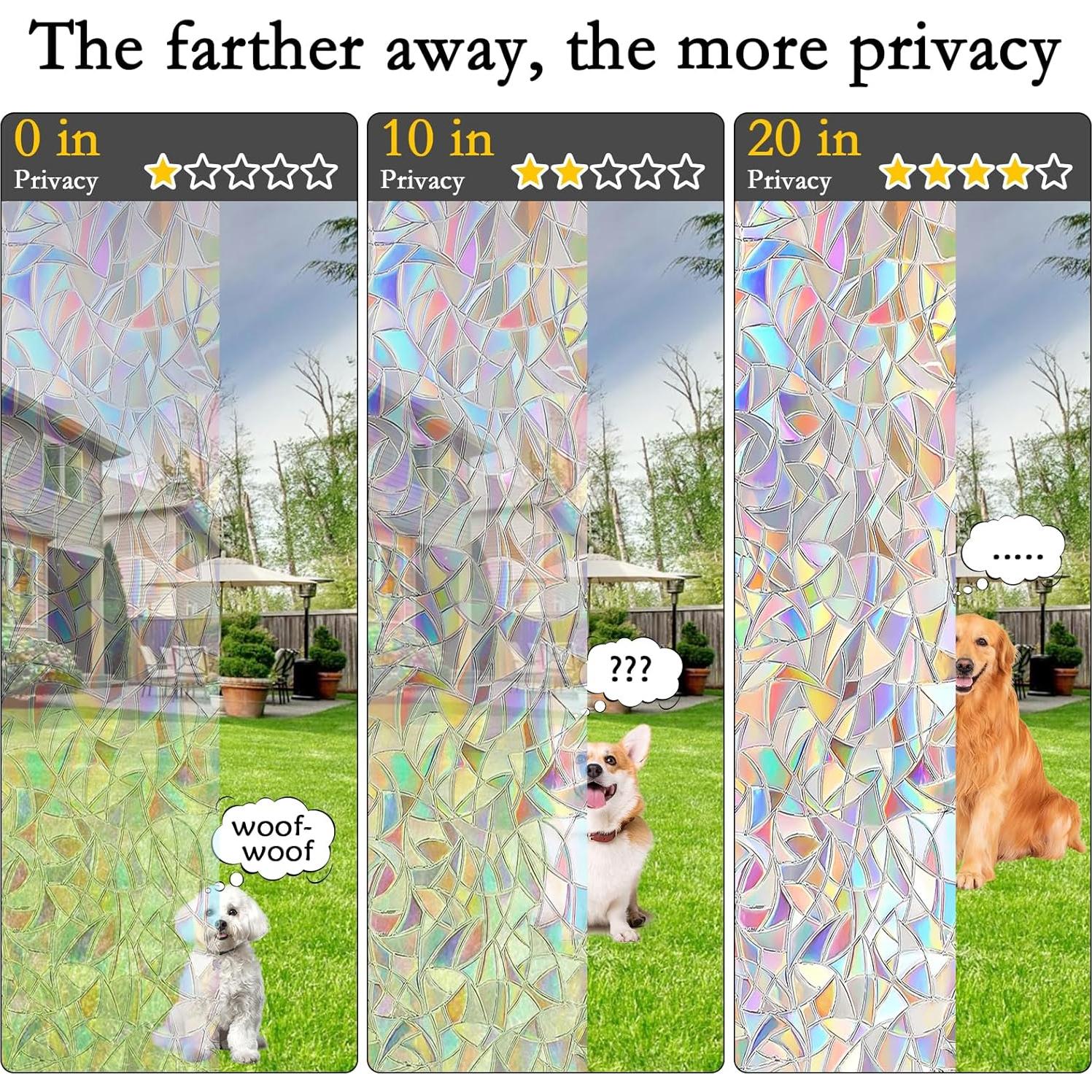 Película de Privacidad Estática Myscheri 3D 60x300 cm UV