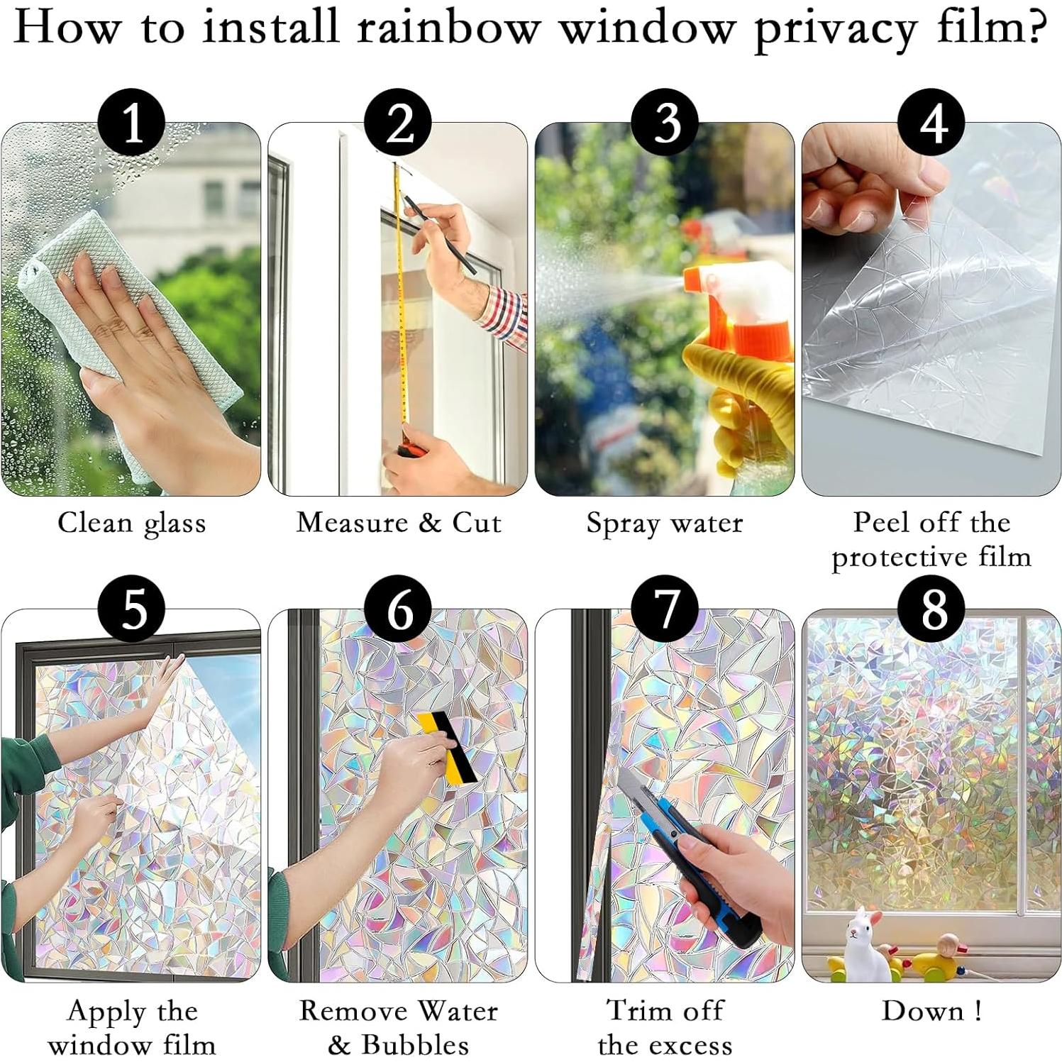 Película de Privacidad Estática Myscheri 3D 60x300 cm UV