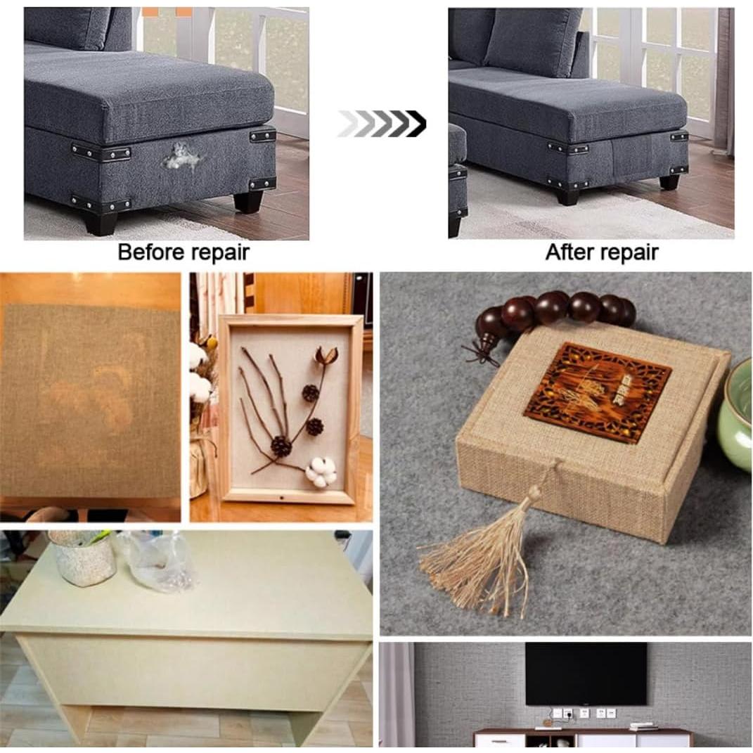 Parche de tela autoadhesivo SiiRo 33x102 cm Beige para reparación