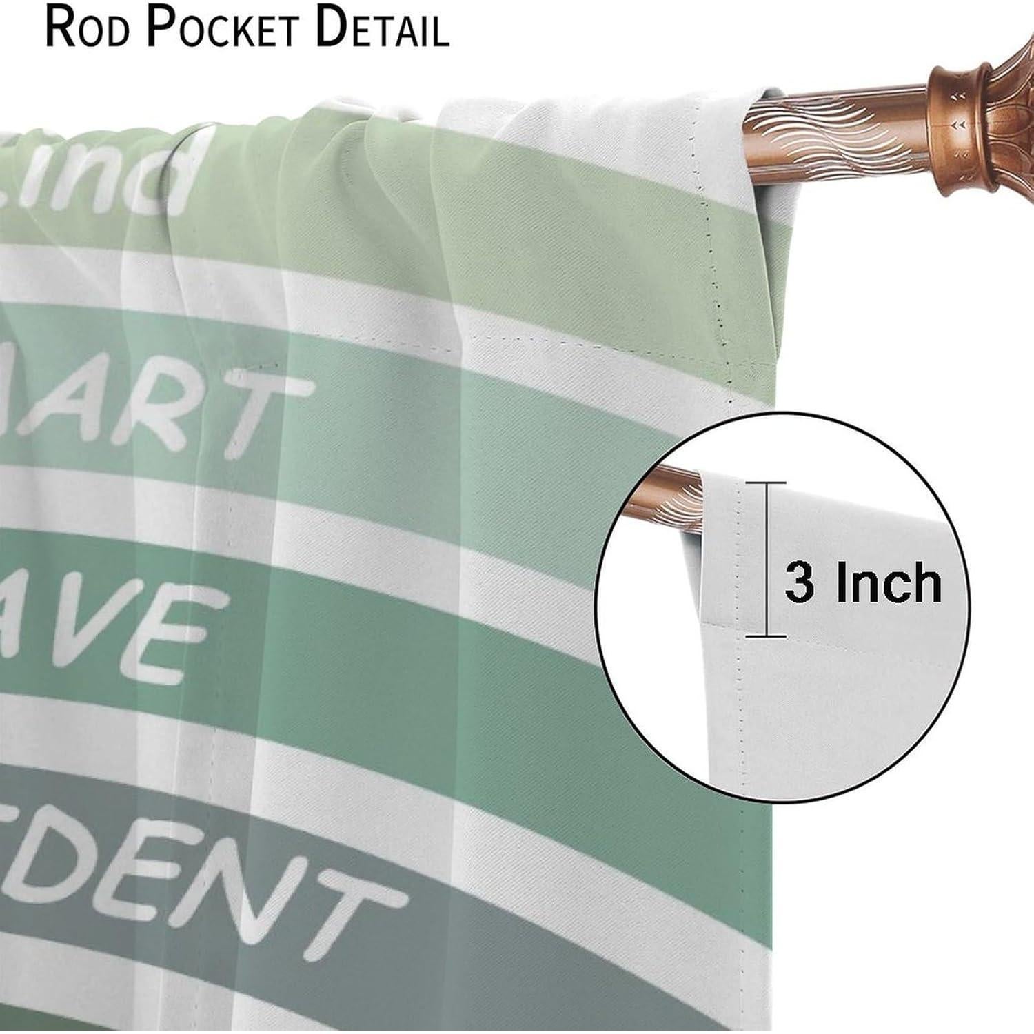 Cortina Blackout YungHo Arcoíris Verde 53x114 cm Pack 2