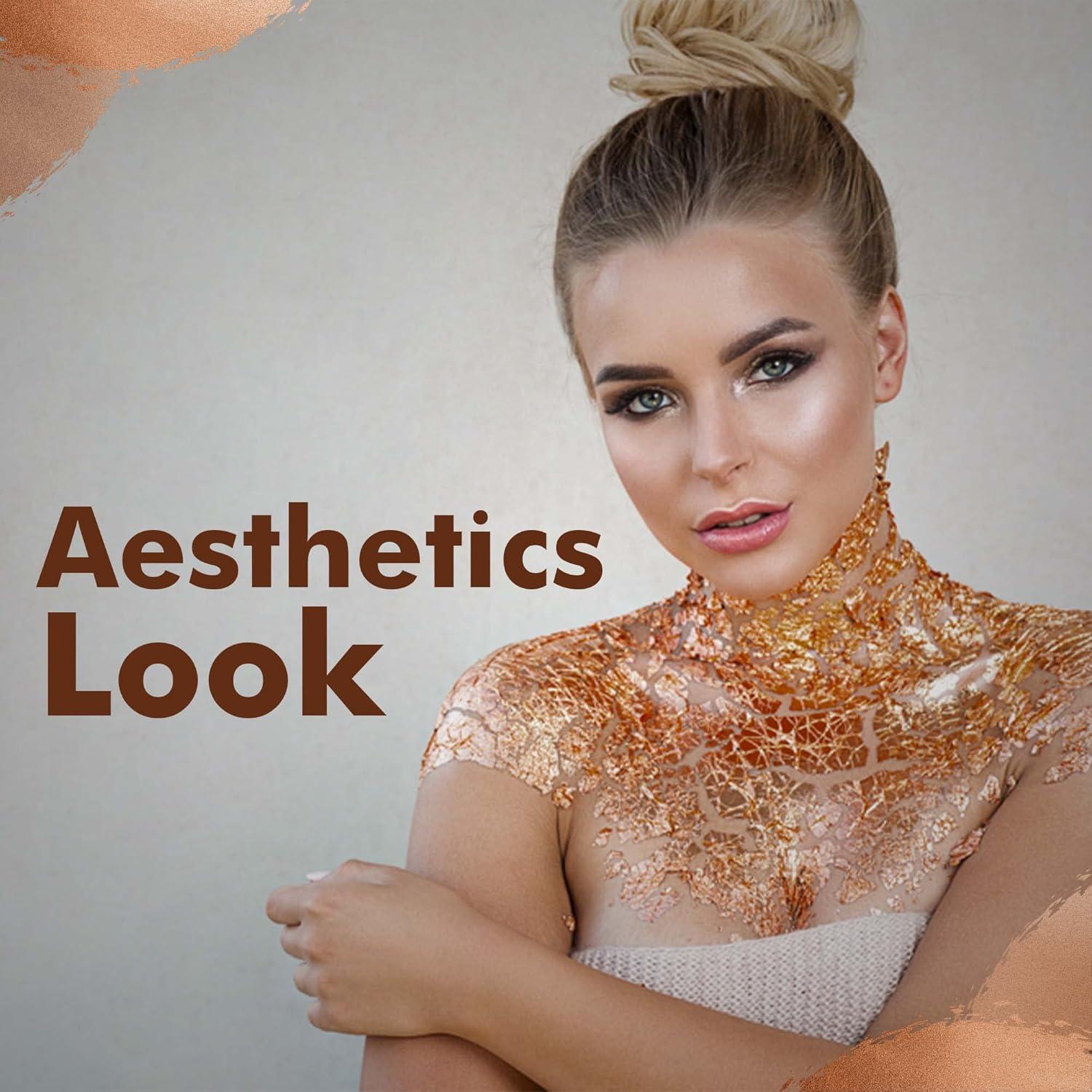 Hojas de Cobre Rosa Metálico KraftiSky - 100 Piezas 14x14 cm