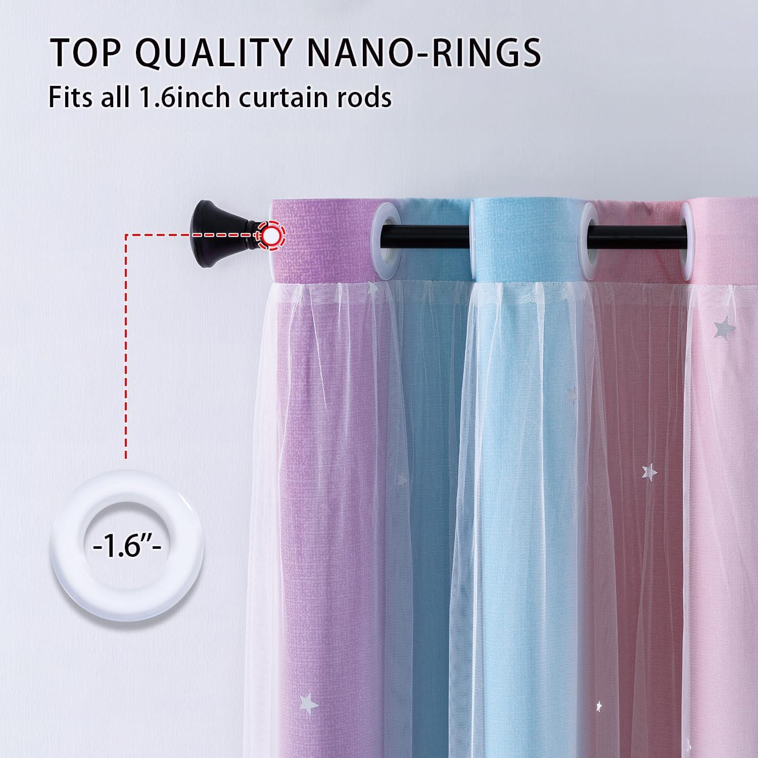 Cortina Opaca XiDi Arcoíris Rosa para Niñas 85x183 cm