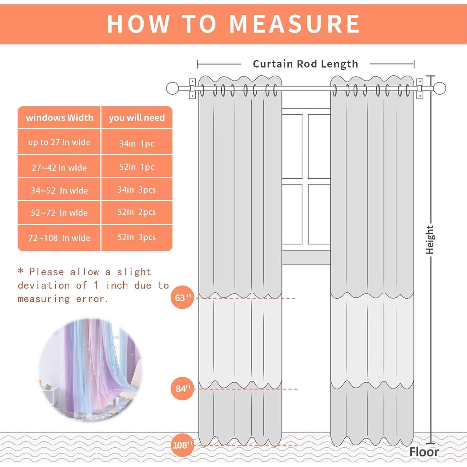 Cortina Opaca XiDi Arcoíris Rosa para Niñas 85x183 cm
