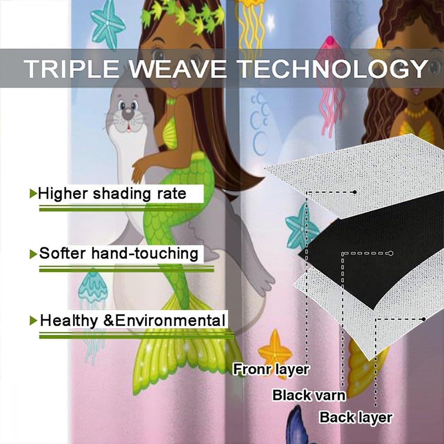 Cortinas LOMADIA 2 Paneles Opacas Niñas Afroamericanas