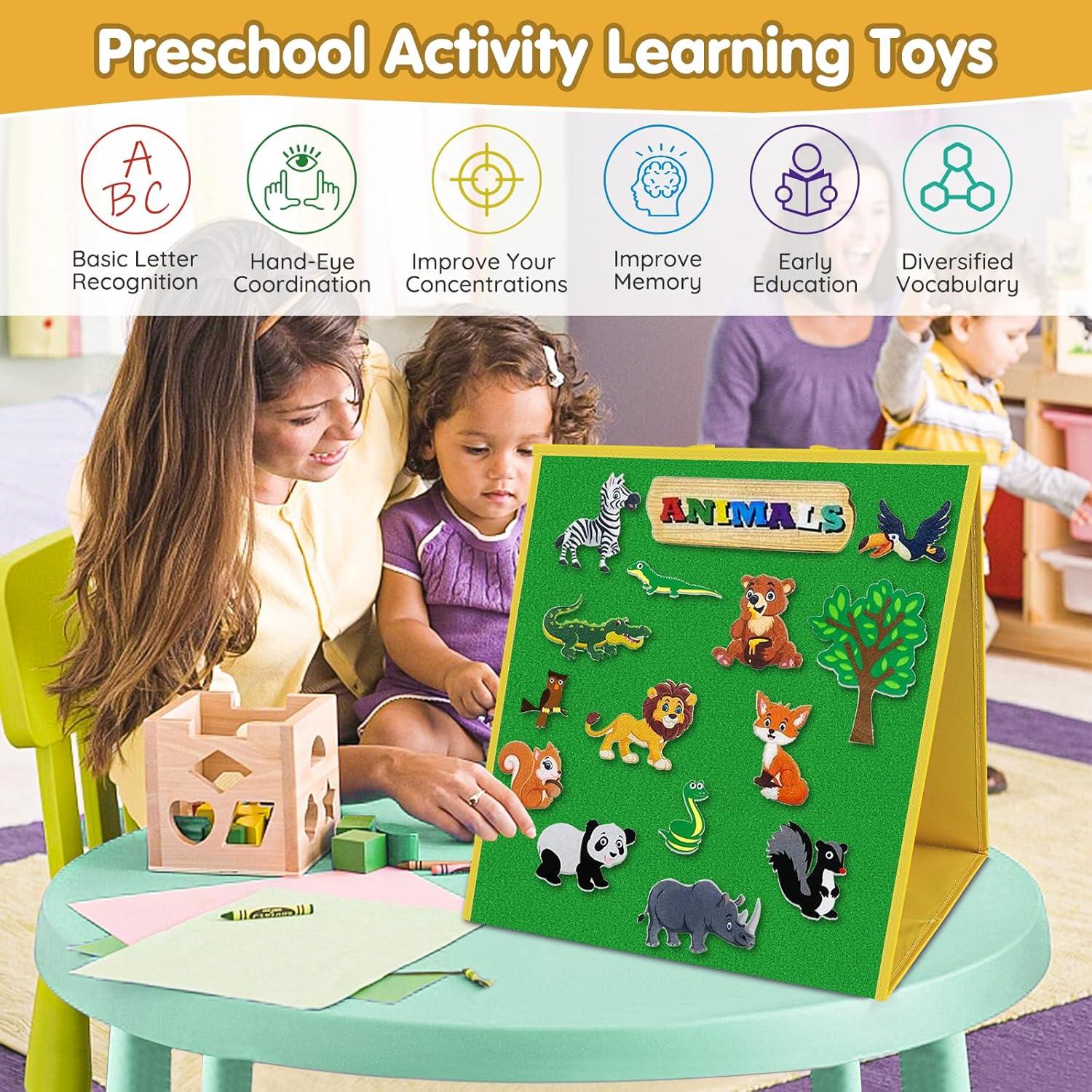 Tablero de Fieltro Plegable AKAYOK 43x43 cm Doble Cara