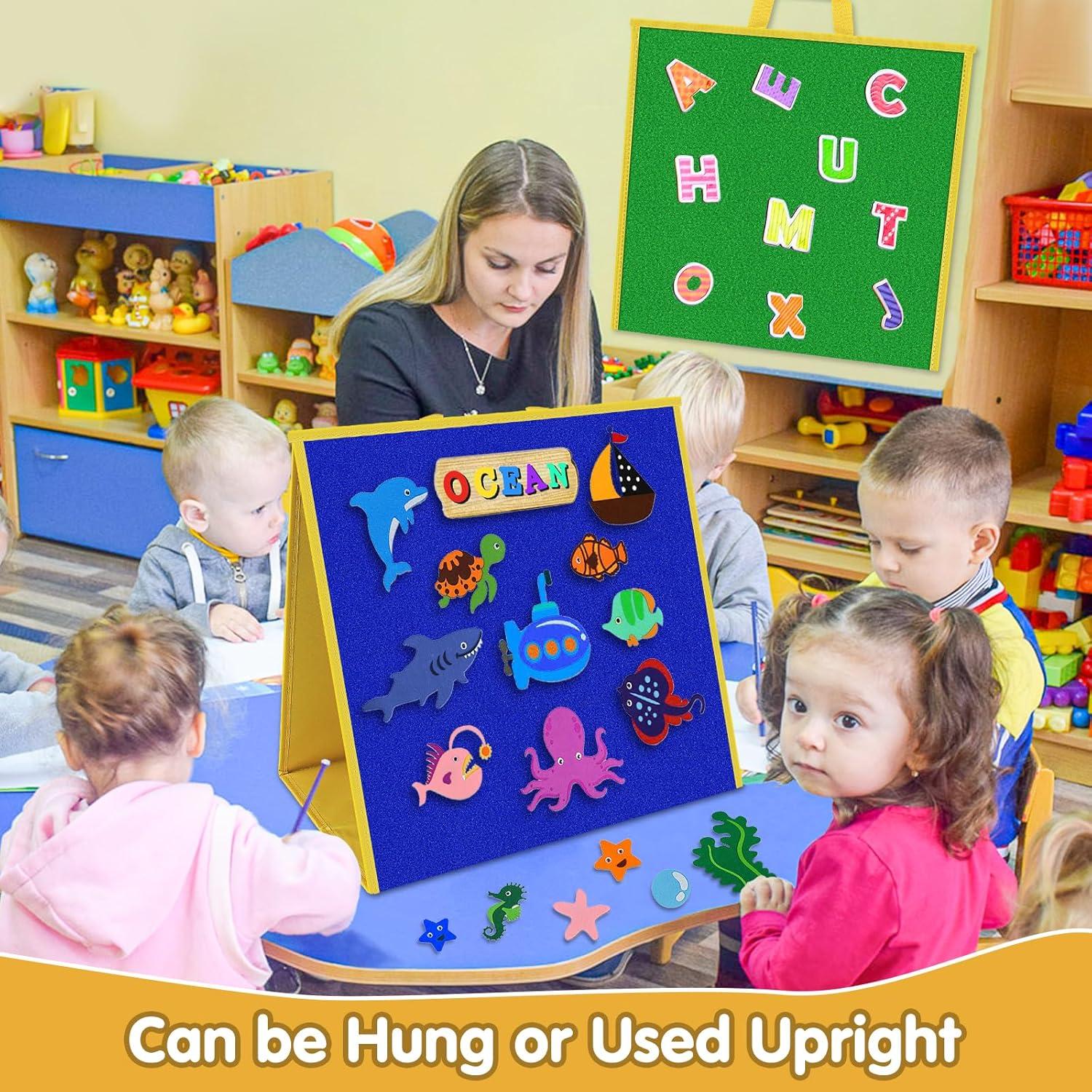 Tablero de Fieltro Plegable AKAYOK 43x43 cm Doble Cara