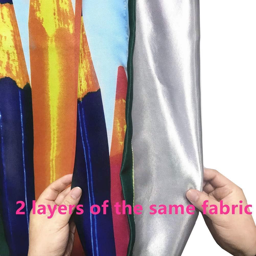 Cortinas Oscurecimiento MYRU 2 Paneles 99x160 cm Colorido