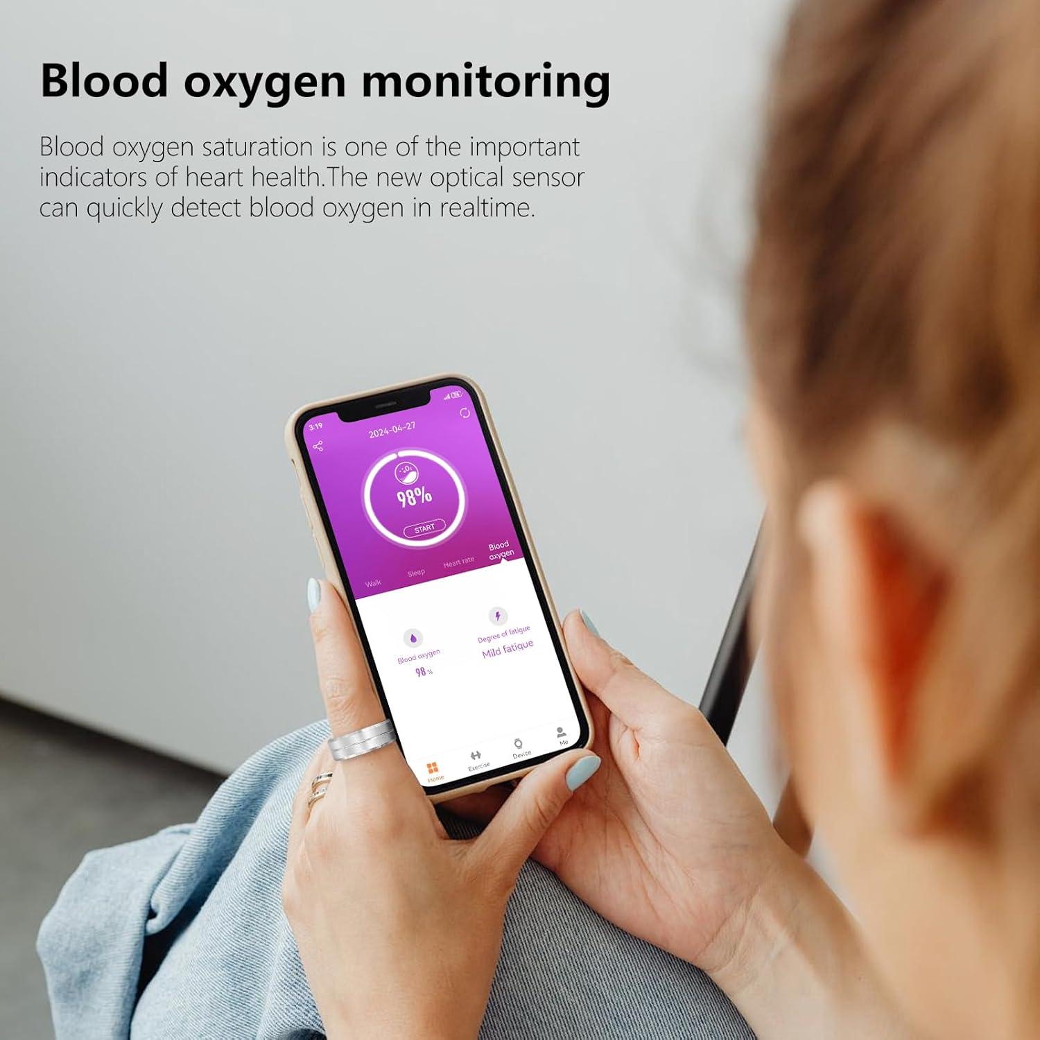 Anillo Inteligente GenXenon H01 Plata US7 - Monitoreo Salud 5ATM